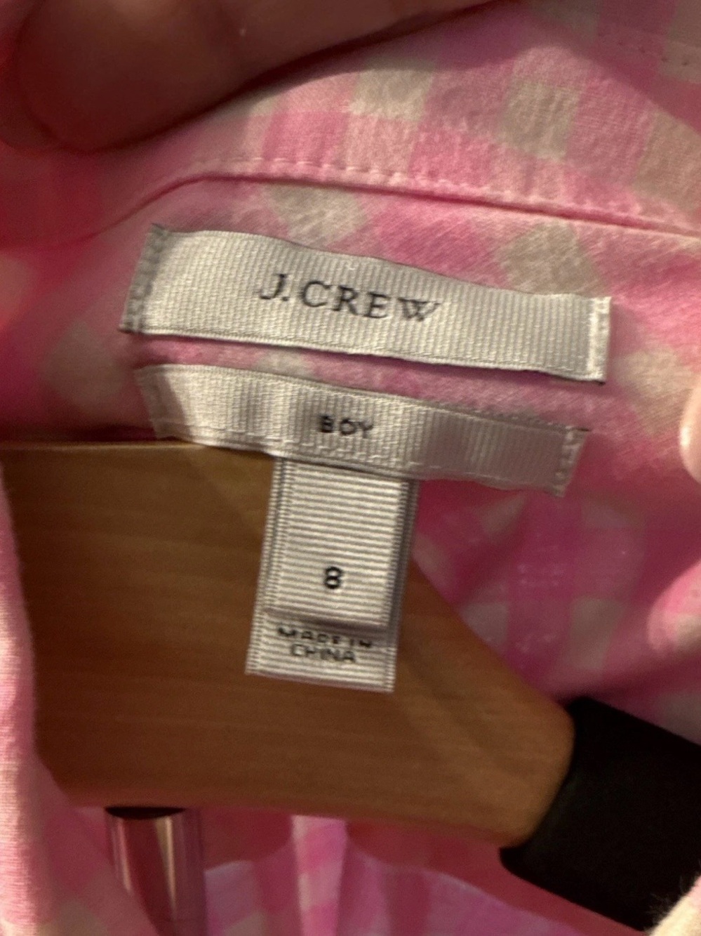 J. Crew Pink Gingham Button-Down Shirt - Picture 3 of 7
